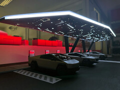 Tesla planea un diseño futurista de estación de supercargadores Cyber Canopy. (Fuente de la imagen: Max de Zegher/X)