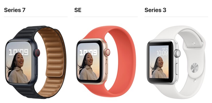 Apple Relojes que figuran actualmente en la tienda oficial. (Fuente de la imagen: Apple)