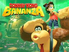 Ilustración de Donkey Kong Bananza en la que aparecen Donkey Kong y Pauline con el logotipo (Fuente de la imagen: Nintendo of America con modificaciones)