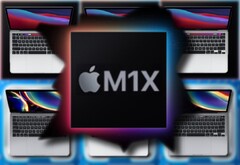 Se espera que el silicio M1X Apple aporte importantes mejoras de rendimiento a la próxima generación de portátiles MacBook Pro. (Fuente de la imagen: Apple/Intel - editado)