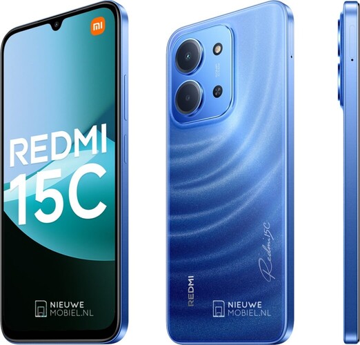 El Redmi 15C en la opción de color Moonlight Blue. (Fuente de la imagen: NieuweMobiel)