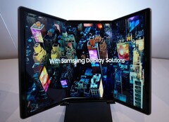 Samsung Display ha vuelto a mostrar sus últimas novedades plegables, esta vez en el CES 2022. (Fuente de la imagen: @sondesix)