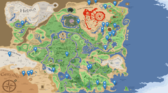 El mapa interactivo de Breath of the Wild presenta panorámicas de numerosas localizaciones. (Fuente de la imagen: Nassim Software) 