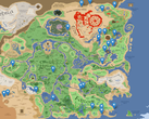 El mapa interactivo de Breath of the Wild presenta panorámicas de numerosas localizaciones. (Fuente de la imagen: Nassim Software) 