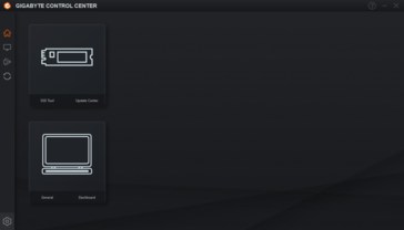 Gigabyte Control Center - pantalla de inicio