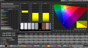 CalMAN: Mixed Colours - Perfil estándar, espacio de color objetivo sRGB