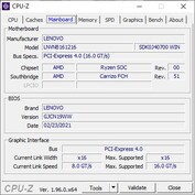 Lenovo IdeaPad Flex 5 CPU-Z: Ficha de la placa base