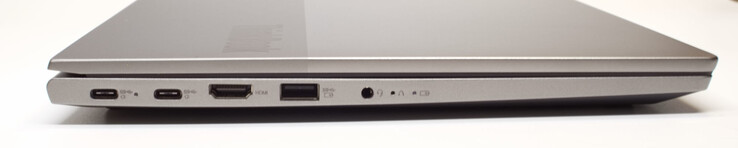 izquierda: 2 USB tipo C con PowerDelivery y DisplayPort; HDMI, USB tipo A (3.2 Gen 1); auriculares de 3,5 mm