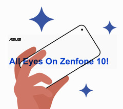 Una maqueta que ASUS está utilizando para anunciar su Zenfone 10 de la competencia. (Fuente de la imagen: ASUS)