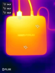 Minisforum AI X1 durante la prueba de estrés (lado superior)