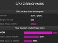AMD Ryzen 7 5800X Zen 3 CPU-Z benchmark (Fuente: CPU-Z)