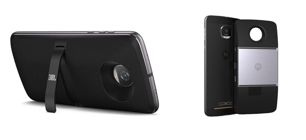 El HMD Fusion 2 contará con accesorios de altavoz y proyector similares a los Mods SoundBoost e InstaShare Projector de la serie Moto Z. (Fuente de la imagen: Motorola)