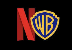 Una fusión con la WB HBO Max convertiría a Netflix en la principal plataforma de streaming. Logotipos de Netflix y WB en la imagen. (Fuente de la imagen: @actionecomics en X)