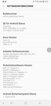 Software Samsung Galaxy Note 9