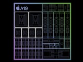 Representación artística de la arquitectura del chip A19. (Fuente de la imagen: Apple, editado)
