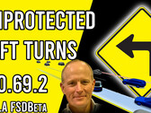La versión beta de la FSD está disponible para todos los que tengan una puntuación de seguridad superior a 80 (imagen: Chuck Cook/YouTube)