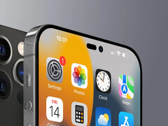 el iPhone 14 Pro Max ofrecerá una muesca en forma de píldora para el Face ID y un agujero perforado para la cámara selfie. (Fuente de la imagen: Gizmochina)