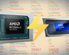 La CPU Core Ultra 7 255H "Arrow Lake-H" presume de un impresionante rendimiento en un solo subproceso. (Fuente de la imagen: AMD, Intel, Passmark, editado)