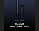 Teaser de la última tableta de Huawei. (Fuente: Twitter)