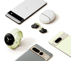 El Pixel Watch junto al Pixel 6a, los Pixel Buds Pro y la serie Pixel 7. (Fuente de la imagen: Google)