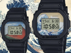 En la imagen, los modelos Casio DW-5600KHG24-1JR (izquierda) y DW-5600KHK24-1JR (derecha) lanzados anteriormente. Los nuevos relojes presentarán obras de arte diferentes a éstas. (Fuente de la imagen: Casio)