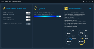 Descripción general de NUC Software Studio