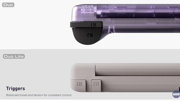 El Retroid Pocket Duo contará con botones superpuestos en el hombro, mientras que el Pocket Duo Lite tendrá botones en línea.