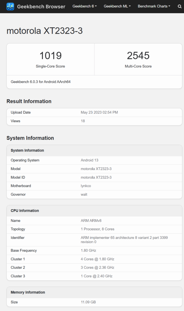 (Fuente de la imagen: Geekbench)