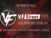 Los aficionados de todo el mundo podrán ver o ver en streaming la retransmisión de VF Direct (Fuente de la imagen: SEGA vía X)
