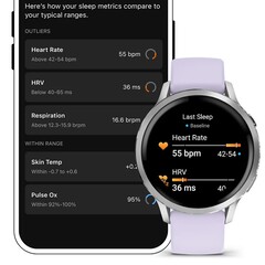 El estado de salud utiliza un rango de medición obtenido previamente para una clasificación rápida. (Imagen simbólica, fuente de la imagen: Garmin)