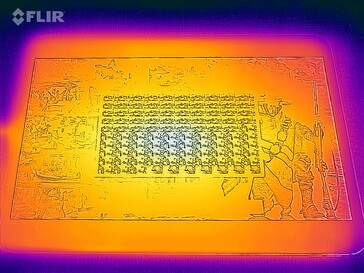Temperatura de la superficie bajo carga (frontal)