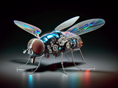 El microdron chino mide aproximadamente 0,51 pulgadas de largo. (Fuente de la imagen: DallE3)