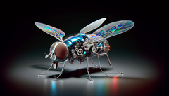 El microdron chino mide aproximadamente 0,51 pulgadas de largo. (Fuente de la imagen: DallE3)