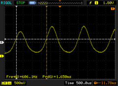 Parpadeo del OLED (brillo de la pantalla &gt; 22%: 574,7 - 606,1 Hz)