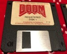 Disquete de instalación original de Doom 1.9 (Fuente: Etsy UK)