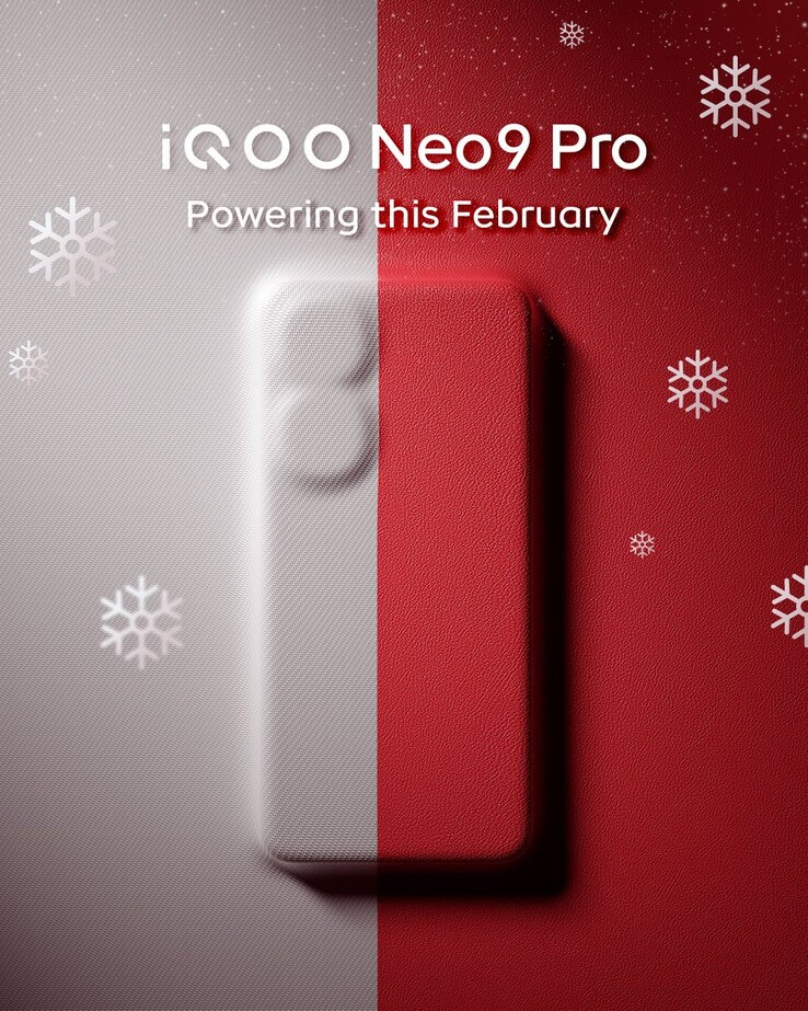 El nuevo póster con temática invernal de la Neo9 Pro. (Fuente: iQOO IN vía Twitter/X)