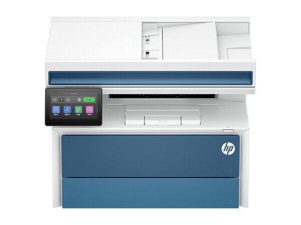 La HP LaserJet Pro MFP 4112fdw es capaz de imprimir, copiar, escanear y enviar faxes.