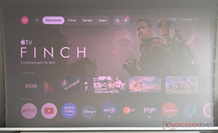 Interfaz de Google TV (a la luz del día)