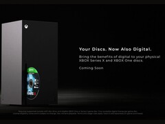 Un cartel que destaca la iniciativa «Xbox Disc to Digital»