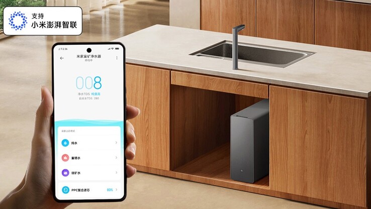 El purificador de agua Xiaomi Mijia Rich Mine Water Purifier 1200G. (Fuente de la imagen: Xiaomi)
