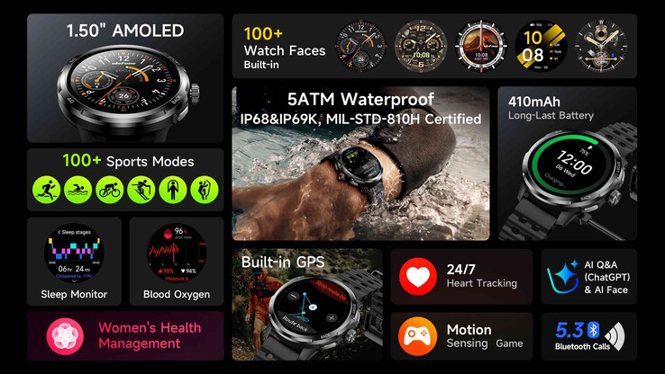 El smartwatch parece carecer de soporte para la navegación basada en mapas (Fuente de la imagen: Ulefone)