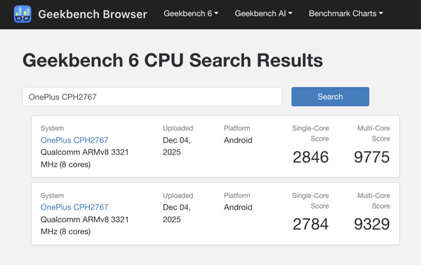 (Fuente de la imagen: Geekbench)