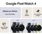 Imagen promocional del Pixel Watch 4 de aspecto oficial. (Fuente de la imagen: Evan Blass en X)