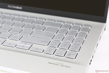 Las teclas numéricas y de flecha son más pequeñas y esponjosas que las teclas QWERTY principales.