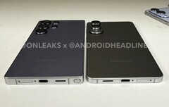 El Samsung Galaxy S25 Edge es casi un 30% más delgado que el Galaxy S25 Ultra. (Fuente de la imagen: @OnLeaks / Android Headlines)