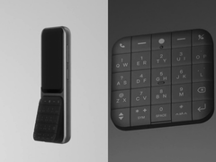 En la imagen: el Sidephone con el teclado QWERTY compacto modular sobre un fondo gris claro (izquierda) y el teclado QWERTY por sí solo sobre un fondo gris oscuro (derecha). (Fuente de la imagen: u/gosidephone vía r/sidephone)