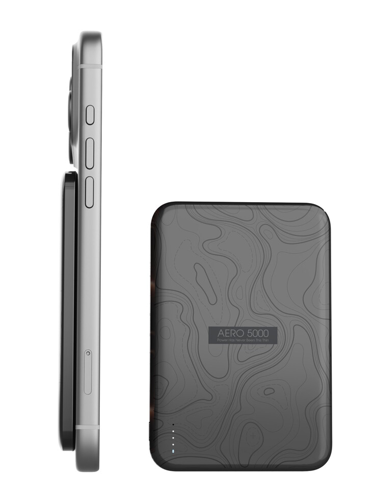 El cargador portátil Tessan Aero 5000 carga de forma magnética los teléfonos compatibles con MagSafe.