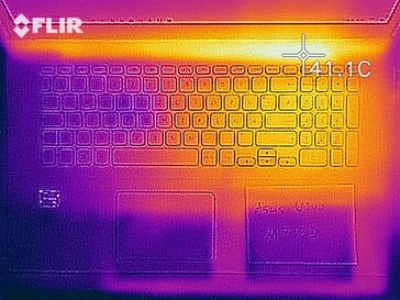 Distribución del calor en reposo - arriba