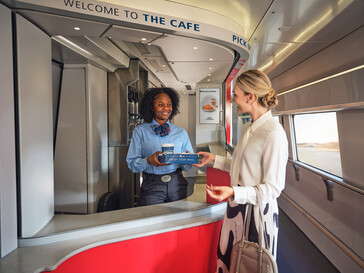 También hay un vagón restaurante. (Fuente de la imagen: Amtrak)