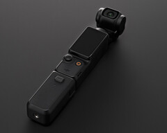 El DJI Osmo Pocket 3 en su empuñadura con batería. (Fuente de la imagen: @Quadro_News)